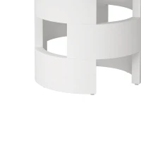 42.12" Modern Round Dining Table with Printed Black Marble Table Top, Sturdy MDF Base, Easy Assembly, 220 lbs Capacity, Black White(m-7)