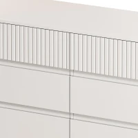 8-Drawer Storage Cabinet with Decorative Finish, Easy Assembly, Durable MDF Construction, Ample Storage Space, 47.24"x15.35"x37.8", White(m-7)