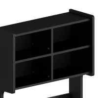 Dressing Table with Flip Top LED Mirror, Vanity Table with Storage, Removable Upholstered Stool, 3 Lighting Modes, 23.62" x 15.75" x 62.99", Black(m-11)