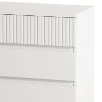 8-Drawer Storage Cabinet with Decorative Finish, Easy Assembly, Durable MDF Construction, Ample Storage Space, 47.24"x15.35"x37.8", White(m-8)