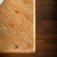 Vintage Style Ladder-Shaped Coffee Table, Minimalist Design, High-Quality Fir Wood and MDF, 35.43", Brown(m-8)