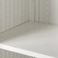 27.56" Modern Wall Cabinet with Glass Doors, Three-Tier Storage, and Woven Pattern for Entryway, Living Room, Bathroom, Dining Room, White(m-9)