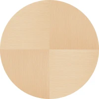 42" Modern Round Dining Table with Printed Wood Grain Table Top, Metal Base, Easy Assembly, and 220 lbs Weight Capacity, Natural(m-6)