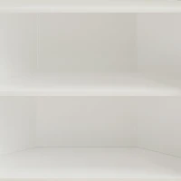 37.4" Glass Two-Door Hexagonal Corner Cabinet, Iron and Tempered Glass, Sturdy and Durable, Easy Assembly, White(m-6)