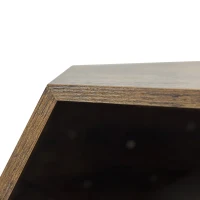 Modern Pet Furniture Cat Kennel Side Table, Multi-Purpose MDF Table with Adjustable Shelves, 25.98'' x 25.98'' x 21.07'', Antique brown(m-7)