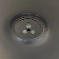 42.12" Modern Round Dining Table with MDF Top and Metal Base, Sturdy and Durable, Easy Assembly and Maintenance, Black(m-7)