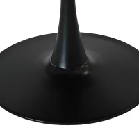 47.24" Modern Round Dining Table with Solid Wood Grain Top, Metal Base, and Easy Assembly, 220 lbs Weight Capacity, Brown Oak(m-8)