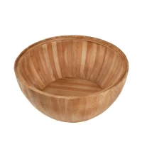 Vintage Style Bucket Shaped Coffee Table with Storage, High-Quality Fir Wood and MDF, 220 lbs Load-Bearing Capacity, 35.43", Natural(m-9)