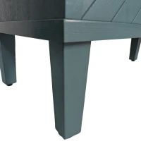 Stylish 4-Door Storage Cabinet with Pine Legs and Adjustable Shelves, MDF Construction, 59.84"L x 15.75"W x 32.48"H, Olive Green(m-9)