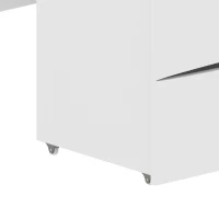 Dressing Table with Flip Top LED Mirror, Vanity Table with Storage, Removable Upholstered Stool, 23.62" x 15.75" x 62.99", White(m-14)