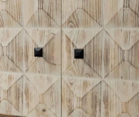 59.84" Vintage Sideboard, 4-Door Freestanding Storage Cabinet with Adjustable Shelves and Metal Handles for Living Room, Office, Bedroom, 59.84"L x 15.75"W x 32.09"H, Natural(m-9)