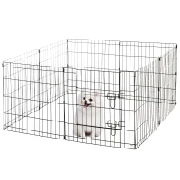PawHut 24inch Foldable Metal Exercise Pet Playpen Yard Dog Puppy Kennel Cage 8 Panel(m-11)