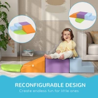 Qaba Foam Play Set for Toddlers and Children Crawling or Sliding, Assorted(m-6)