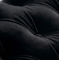 Stylish Bedroom Bench with Padded Seat Cushion, Upturned Wide U Shape, Light Assembly Required, 46.25" L x 17" W x 18" H, Black(m-4)