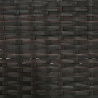 Vinsetto Swivel Club Chair Set of 2 with Water-Resistant Cushions, Outdoor Patio Furniture with Water-Resistant Cushions and Durable Rattan and Iron Construction, 29.5" L x 33" W x 35.75" H, Brown(m-8)