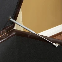 Square Ottoman with Tufted Waffle Stitch, Contemporary Design, Upholstered Storage Space, 31" L x 31" W x 18.6" H, Brown(m-5)