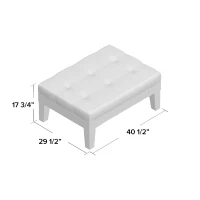 Ottoman with Drawer, Plush Comfort, Versatile Design, Durable Build, Compact and Portable, 40.5" L x 29.5" W x 17.75" H, Black(m-3)