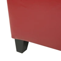 Storage Ottoman with Contemporary Design, Upholstered Seating, Versatile Storage Bench, 51.25" L x 17.5" W x 16.25" H, Red(m-10)