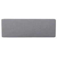 Storage Ottoman with Cushioned Top, Sturdy Frame, and Space-Saving Design, 51" L x 17.25" W x 16.5" H, Gray(m-7)