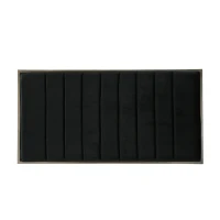 Modern Fabric Ottoman with Cushioned Top, Sturdy Frame, and Space-Saving Design, 49" L x 25" W x 16" H, Black(m-9)