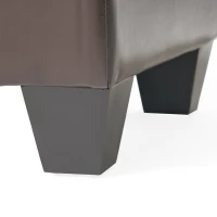 Storage Ottoman with Cushioned Top, Sturdy Frame, and Space-Saving Design, 46.5" L x 20.75" W x 17.25" H, Chocolate(m-9)