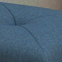 Modern Fabric Ottoman with Cushioned Top, Sturdy Frame, and Space-Saving Design, 16.5" L x 16.5" W x 17.25" H, Navy Blue(m-5)