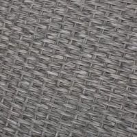 Single Sofa Set of 2, Polyethylene Rattan Wicker, Iron Frame, Water Resistant Cushions, Easy to Assemble, 40.5"x29.25"x27.5", Black+Gray(m-11)