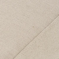 Fabric Ottoman with Smooth Upholstery, Contemporary Design, Versatile Use, Birch Wood Legs, 24" x 18" x 16", Linen(m-7)