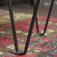 Stylish Bedroom Bench with Padded Seat Cushion, Upturned Wide U Shape, Light Assembly Required, 47.25" L x 15.75" W x 16.5" H, Navy Blue(m-8)