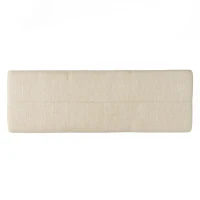 Storage Ottoman with Contemporary Design, Upholstered Seating, Versatile Storage Bench, 51.25" L x 17.5" W x 16.25" H, Light beige(m-8)