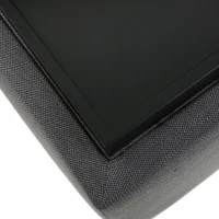 Storage Ottoman Bench with 2 Nested Ottoman Cubes, Wood Construction with Fabric Upholstery, Pre-Assembled, 34.25" L x 16.8" W x 16" H, Gray(m-7)