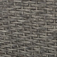 Outdoor Wicker 3-Seater Sofa with Built-In Side Table, Water-Resistant Cushions, Rust-Proof Aluminum Frame, 75.5" L x 29.75" W x 25.5" H, Black+Gray(m-8)