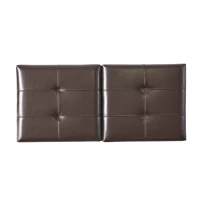 Storage Ottoman with Cushioned Top, Sturdy Frame, and Space-Saving Design, 46.5" L x 20.75" W x 17.25" H, Chocolate(m-6)