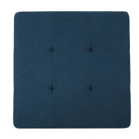 Storage Ottoman with Tufted Waffle Stitch, Contemporary Design, Ample Storage Space, Rolling Casters, 31" L x 31" W x 15.25" H, Navy Blue(m-6)