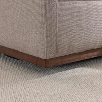 Mid Century Modern Swivel Accent Chair, 360-Degree Rotation, Rubber Wood Base, Linen Fabric, 33.9" L x 30.3" W x 35" H, Light Gray(m-7)