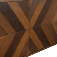 Vinsetto Mid-Century Modern Full Size Platform Bed with Solid Pine Wood Frame, Wood Slat Support, No Box Spring Needed, 400 lbs Weight Capacity, Walnut(m-9)