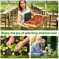 Outsunny 6' x 3' x 3' Portable Tunnel Greenhouse Outdoor Garden Mini with Large Zipper Doors & Water/UV PE Cover Green(m-6)