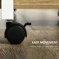 HOMCOM Foldable Dining Table, Movable Drop Leaf Table for Small Spaces with 2 Drawers, Cabinet and Caster Wheels, Folding Table for Kitchen, Dining Room, Oak(m-6)