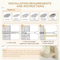 PawHut 3 PCs Cat Wall Climber with Scratching Post, Ladder, Perches, Cloud-Shaped Cat Shelves, Beige(m-7)