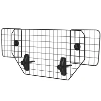 PawHut 35.5" - 47" Vehicle Pet Barrier, Adjustable Dog Fence for Car SUV Truck, Universal Fit Expandable Safe Guard Gate, Black(m-11)