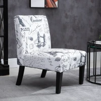 HOMCOM Comfortable Stable Modern Dining Chair In Hand-Painted Style for Dining Room and Bedroom(m-8)