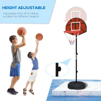 Soozier 3-5ft Basketball Hoop and Stand with Magenic Dartboard and Darts, 15" Backboard, Weighted Base for Teens Youth(m-5)