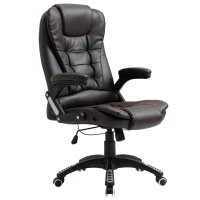 Vinsetto Executive Office Chair High Back PU Leather Computer Chair, with Swivel Wheels, Arm, Adjustable Height, Brown(m-11)