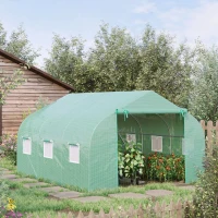 Outsunny Outdoor Greenhouse Walk-In Greenhouse Portable Greenhouse Canada Garden Plant Flower Seed Greenhouse W/ Premium Steel Frame(m-8)