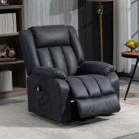 HOMCOM Lift Chair for Seniors, Microfibre Upholstered Electric Recliner Chair with Remote, Quick Assembly, Charcoal Grey(m-8)