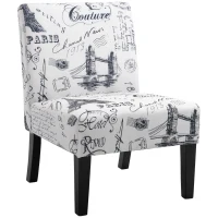 HOMCOM Comfortable Stable Modern Dining Chair In Hand-Painted Style for Dining Room and Bedroom(m-11)