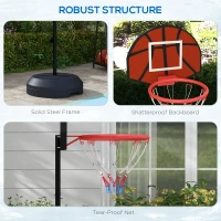 Soozier 3-5ft Basketball Hoop and Stand with Magenic Dartboard and Darts, 15" Backboard, Weighted Base for Teens Youth(m-7)