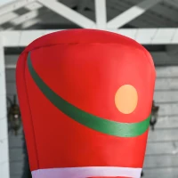 HOMCOM 6ft Christmas Inflatables Outdoor Decorations Nutcracker Soldier, Blow-Up Yard Christmas Decor with LED Lights Display(m-8)