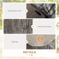 HOMCOM 17" Tall Tree Stump End Table, Concrete Sofa Side Table for Indoor and Outdoor Use, Garden Stool(m-6)