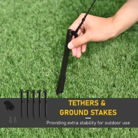 HOMCOM 6ft Christmas Inflatables Outdoor Decorations Nutcracker Soldier, Blow-Up Yard Christmas Decor with LED Lights Display(m-6)